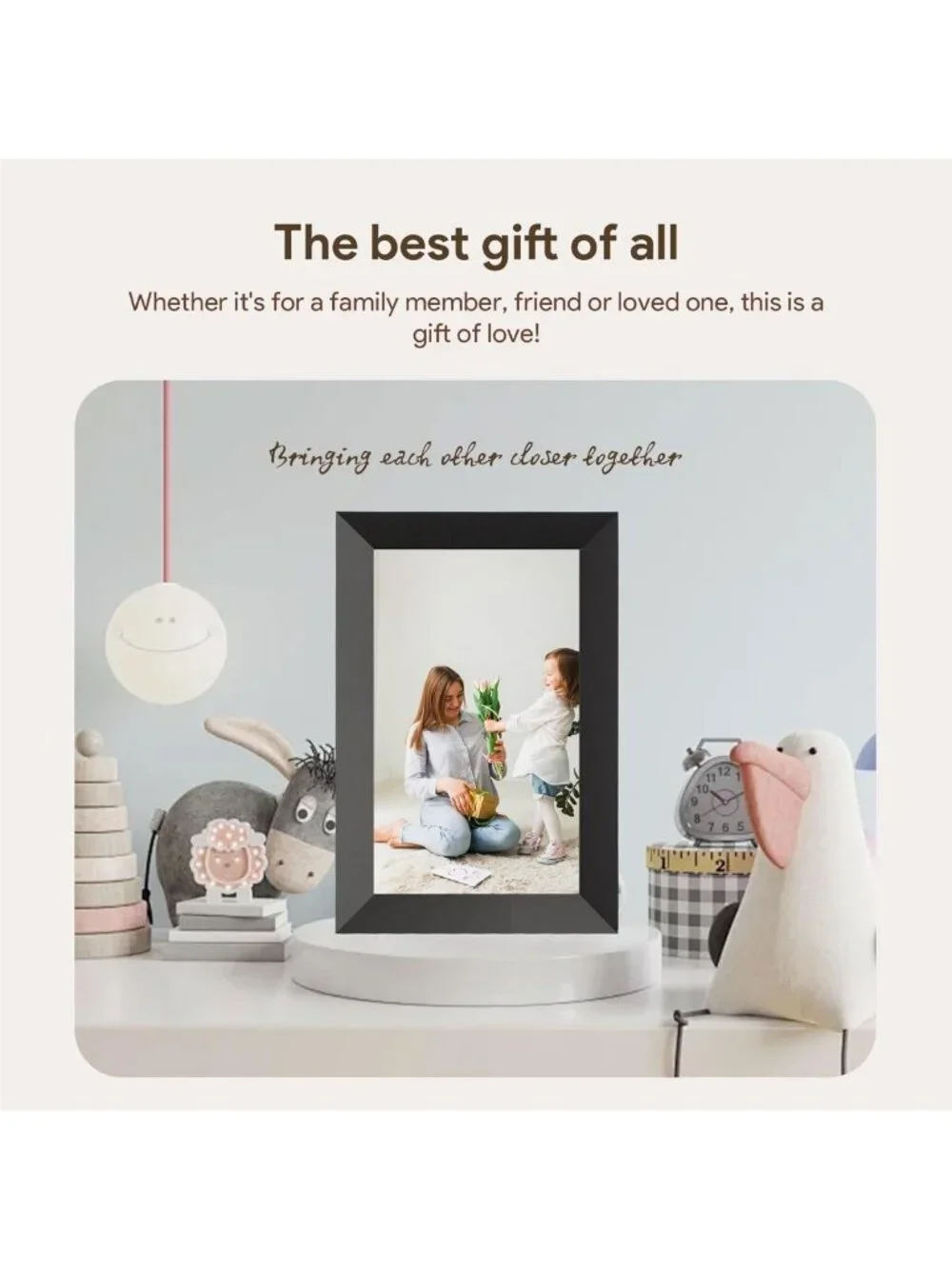 10.1-Inch HD Digital Picture Frame with Touch Screen & Auto Rotation - Perfect